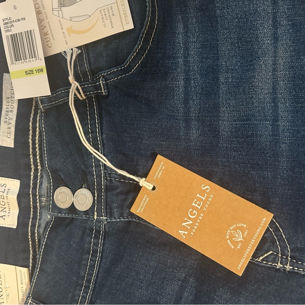 Angels Forever curvy bootcut Women's Dark Blue Jeans sz 18w NWT (bundle of #2) - Picture 9 of 9